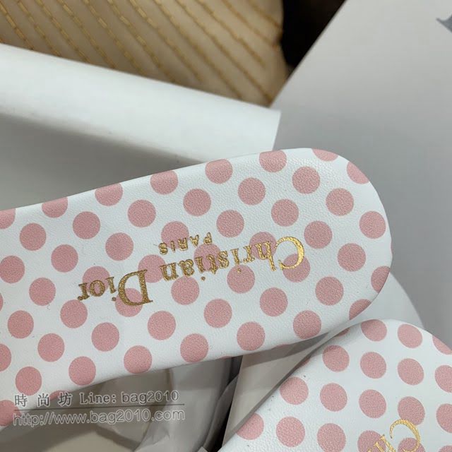 DIOR女鞋 迪奧2021專櫃新款磨砂新大底涼拖 Dior一字型刺繡平拖  naq1489